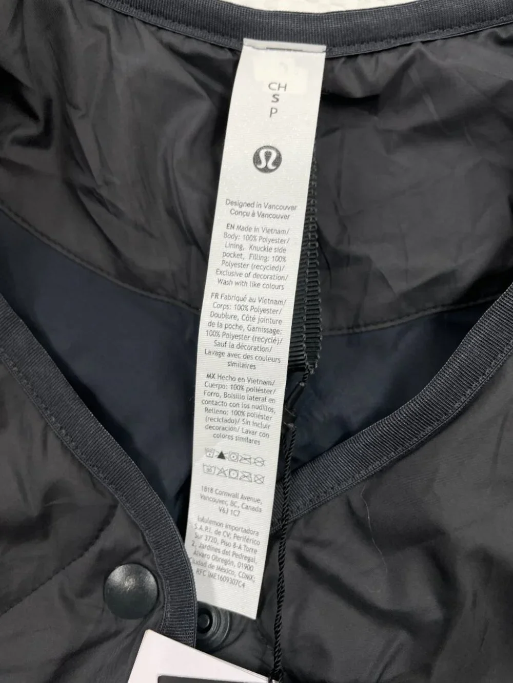 Lululemon Quilted Insulated Liner Puffer Jacket NFL Kansas Chiefs Women's S NEW